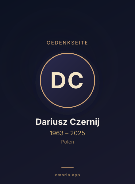 Gedenkportrait von Dariusz Czernij
