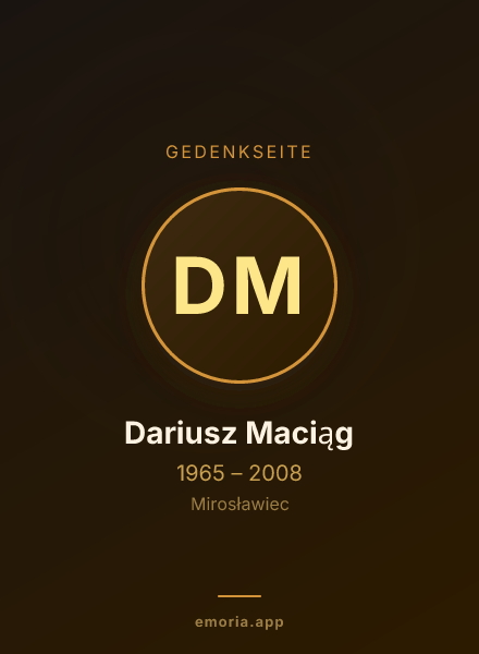 Gedenkportrait von Dariusz Maciąg