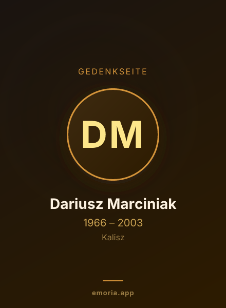 Gedenkportrait von Dariusz Marciniak