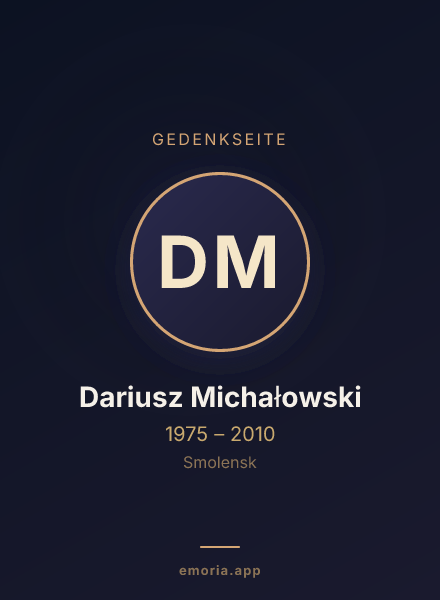 Gedenkportrait von Dariusz Michałowski