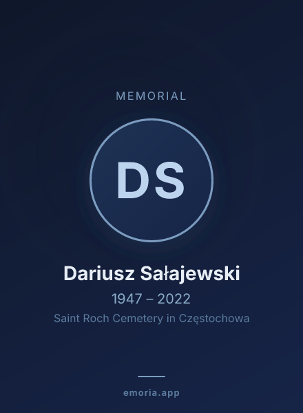 Memorial portrait of Dariusz Sałajewski