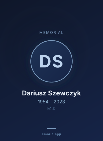 Memorial portrait of Dariusz Szewczyk
