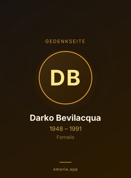 Gedenkportrait von Darko Bevilacqua