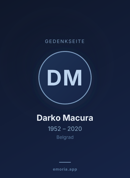 Gedenkportrait von Darko Macura