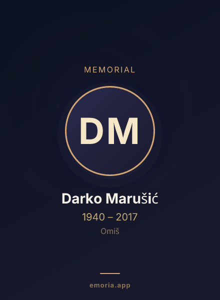 Memorial portrait of Darko Marušić