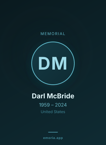 Memorial portrait of Darl McBride
