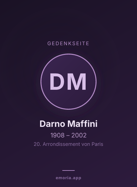 Gedenkportrait von Darno Maffini