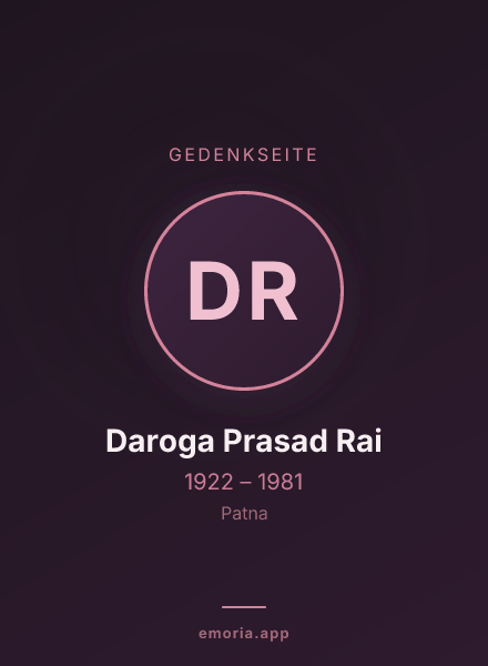 Gedenkportrait von Daroga Prasad Rai