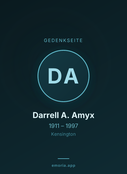 Gedenkportrait von Darrell A. Amyx