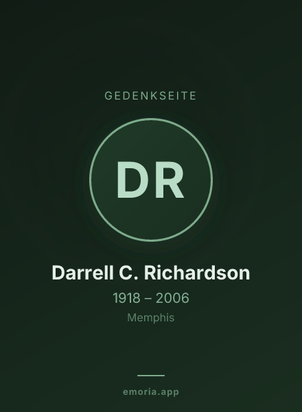 Gedenkportrait von Darrell C. Richardson