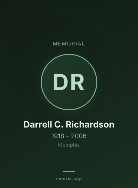Memorial portrait of Darrell C. Richardson