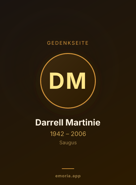 Gedenkportrait von Darrell Martinie
