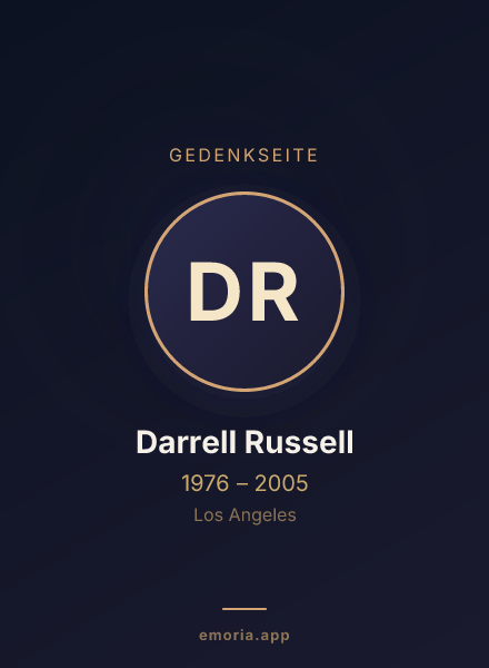 Gedenkportrait von Darrell Russell
