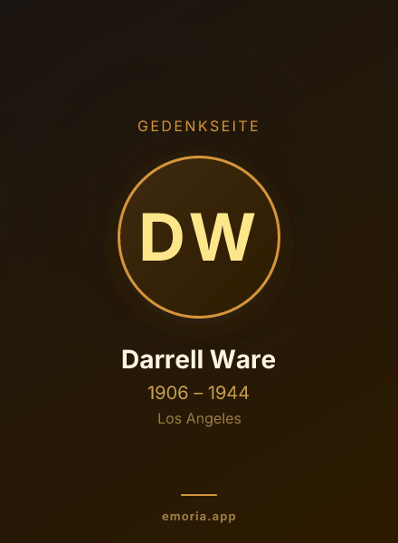 Gedenkportrait von Darrell Ware