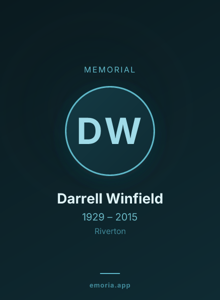 Memorial portrait of Darrell Winfield
