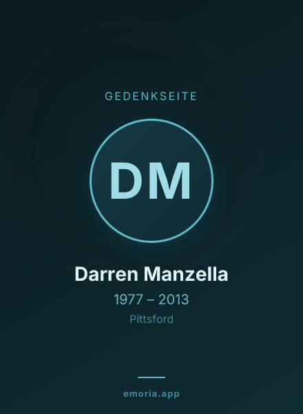 Gedenkportrait von Darren Manzella