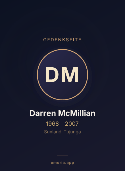 Gedenkportrait von Darren McMillian