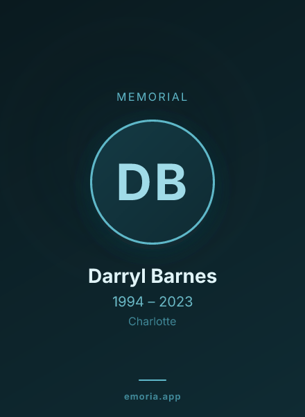 Memorial portrait of Darryl Barnes