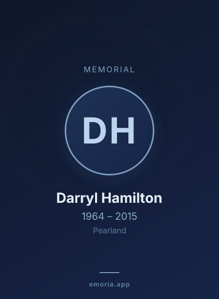 Memorial portrait of Darryl Hamilton