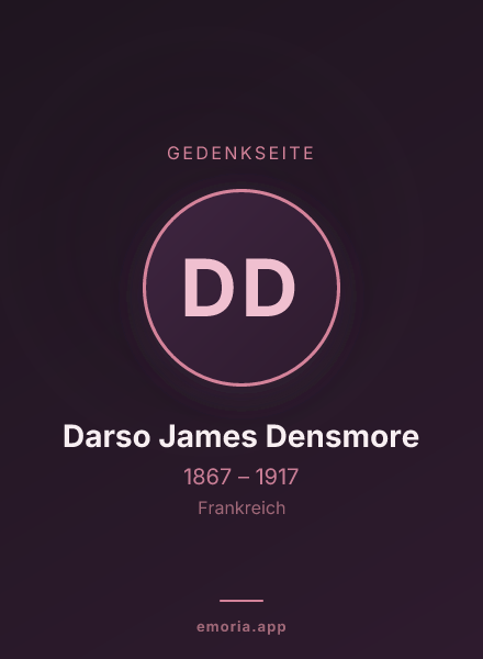 Gedenkportrait von Darso James Densmore