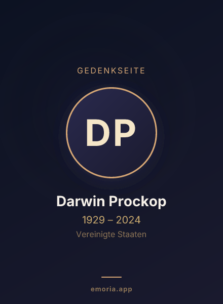 Gedenkportrait von Darwin Prockop