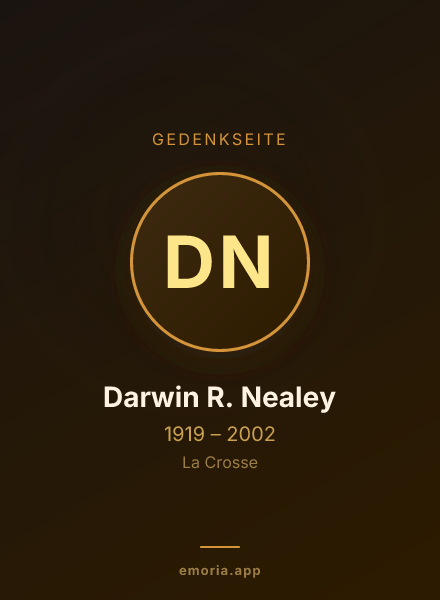 Gedenkportrait von Darwin R. Nealey