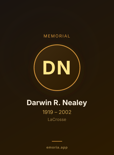 Memorial portrait of Darwin R. Nealey