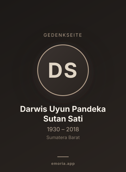 Gedenkportrait von Darwis Uyun Pandeka Sutan Sati