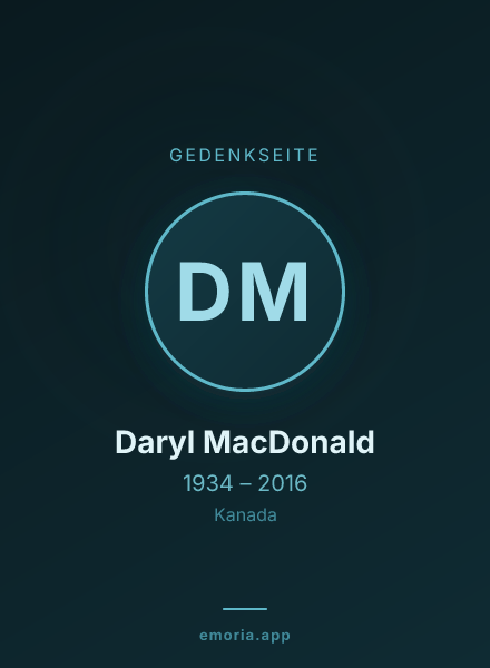 Gedenkportrait von Daryl MacDonald