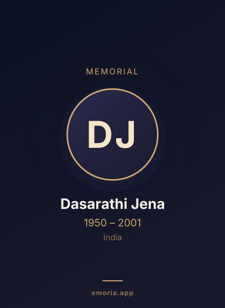 Memorial portrait of Dasarathi Jena