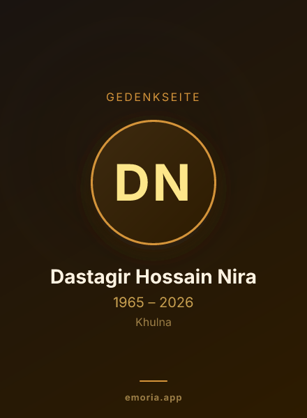 Gedenkportrait von Dastagir Hossain Nira