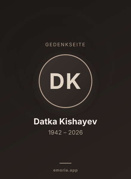Gedenkportrait von Datka Kishayev