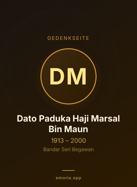 Gedenkportrait von Dato Paduka Haji Marsal Bin Maun