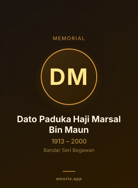 Memorial portrait of Dato Paduka Haji Marsal Bin Maun