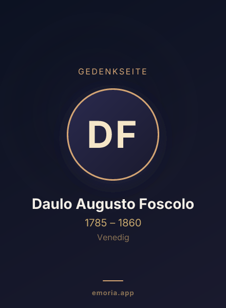 Gedenkportrait von Daulo Augusto Foscolo