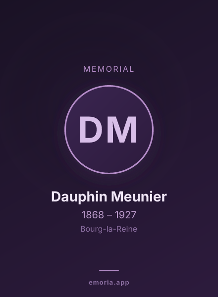 Memorial portrait of Dauphin Meunier