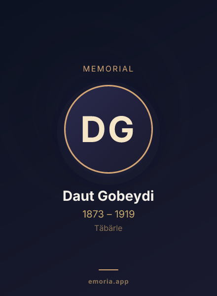 Memorial portrait of Daut Gobeydi