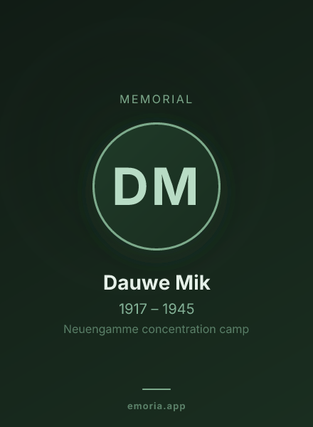 Memorial portrait of Dauwe Mik