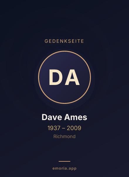 Gedenkportrait von Dave Ames