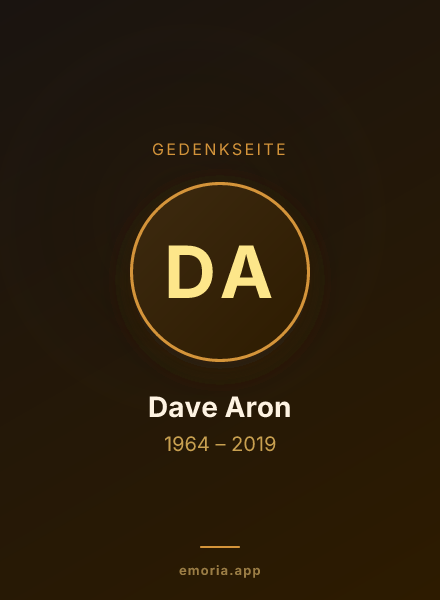 Gedenkportrait von Dave Aron