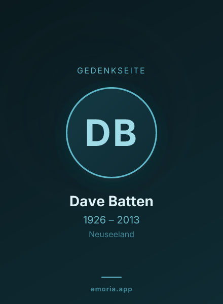 Gedenkportrait von Dave Batten