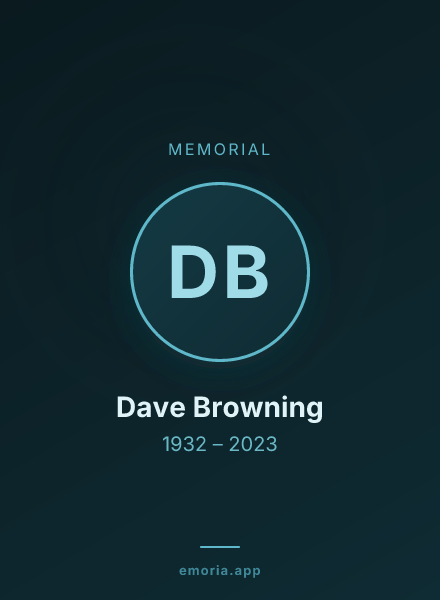 Memorial portrait of Dave Browning