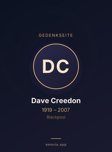 Gedenkportrait von Dave Creedon