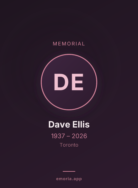 Memorial portrait of Dave Ellis