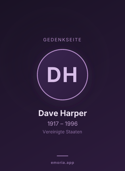 Gedenkportrait von Dave Harper