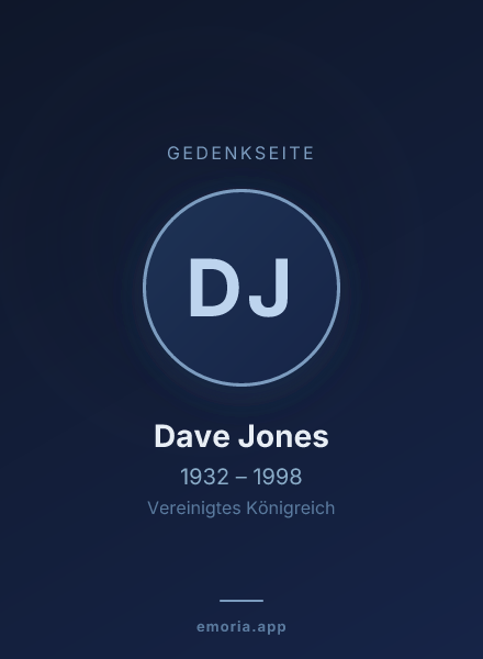 Gedenkportrait von Dave Jones