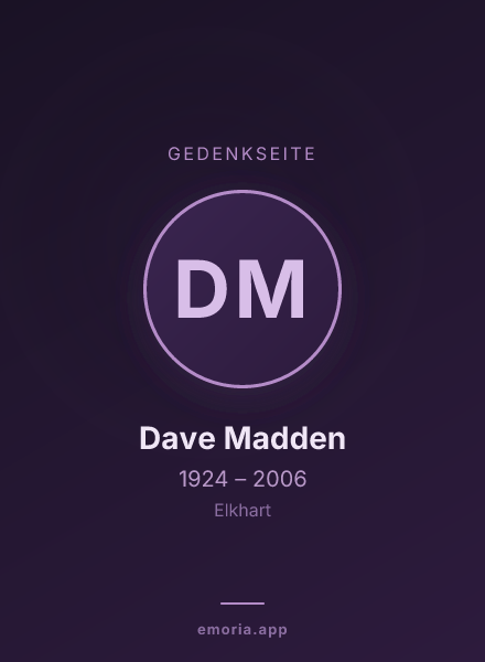 Gedenkportrait von Dave Madden