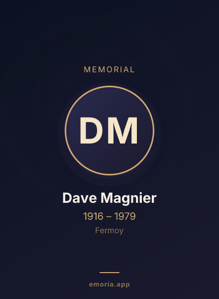 Memorial portrait of Dave Magnier