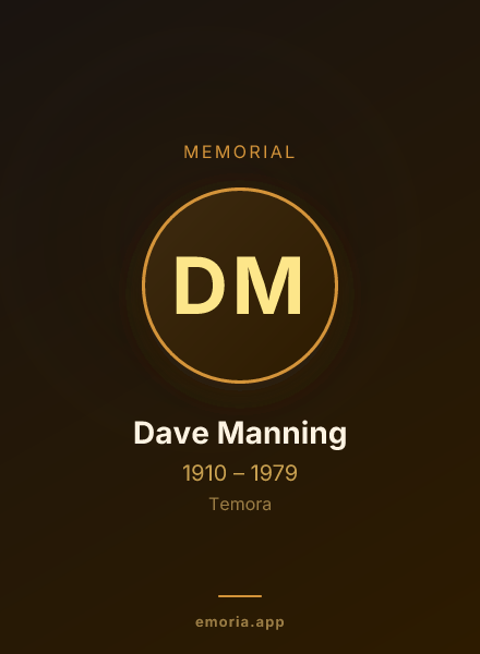 Memorial portrait of Dave Manning
