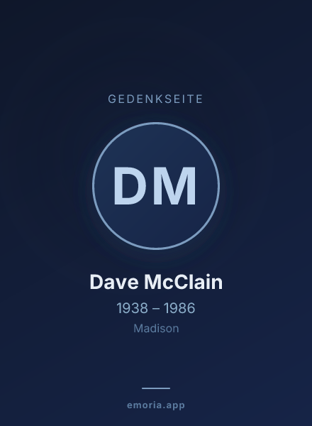 Gedenkportrait von Dave McClain